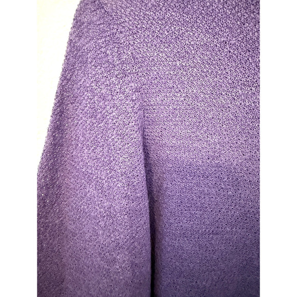 Eileen Fisher Sweater Womens Petite Small Purple Turtleneck Knit Italian Yarn - Picture 4 of 6
